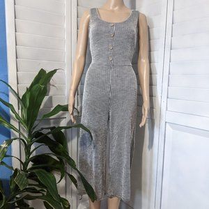 Caution to the Wind Striped Jumpsuit M